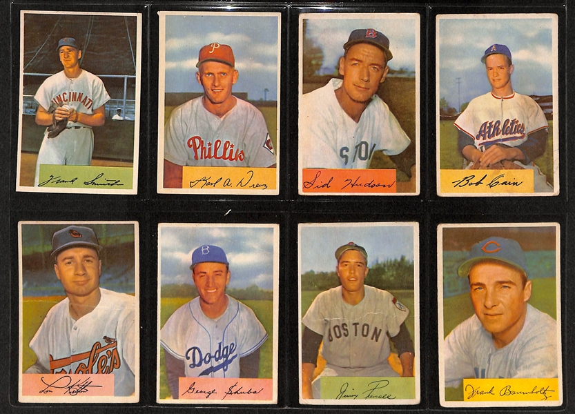 Lot Of 75 1954 Bowman Baseball Cards w. Nellie Fox